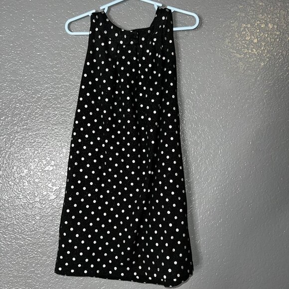The Children’s Place Girls Black & White Polka Dot Dress - Picture 1 of 4